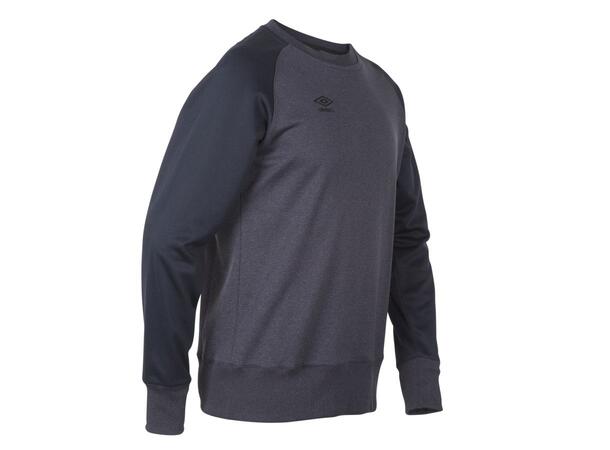 UMBRO Core Tech Crewneck jr Blå mel. 128 Rundhalset genser i polyester til junior 